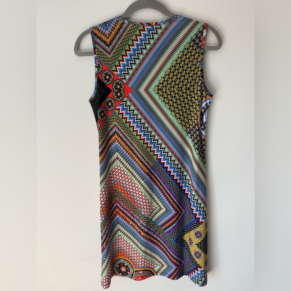 Multicolor Geometric Pattern Dress - Picture 2 of 4